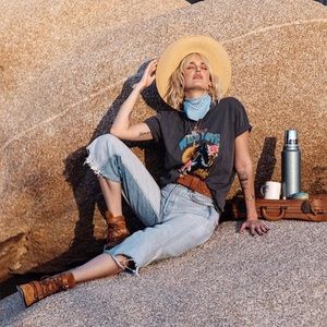 Spell & The Gypsy Wild Love Organic Biker Tee Sz. Small